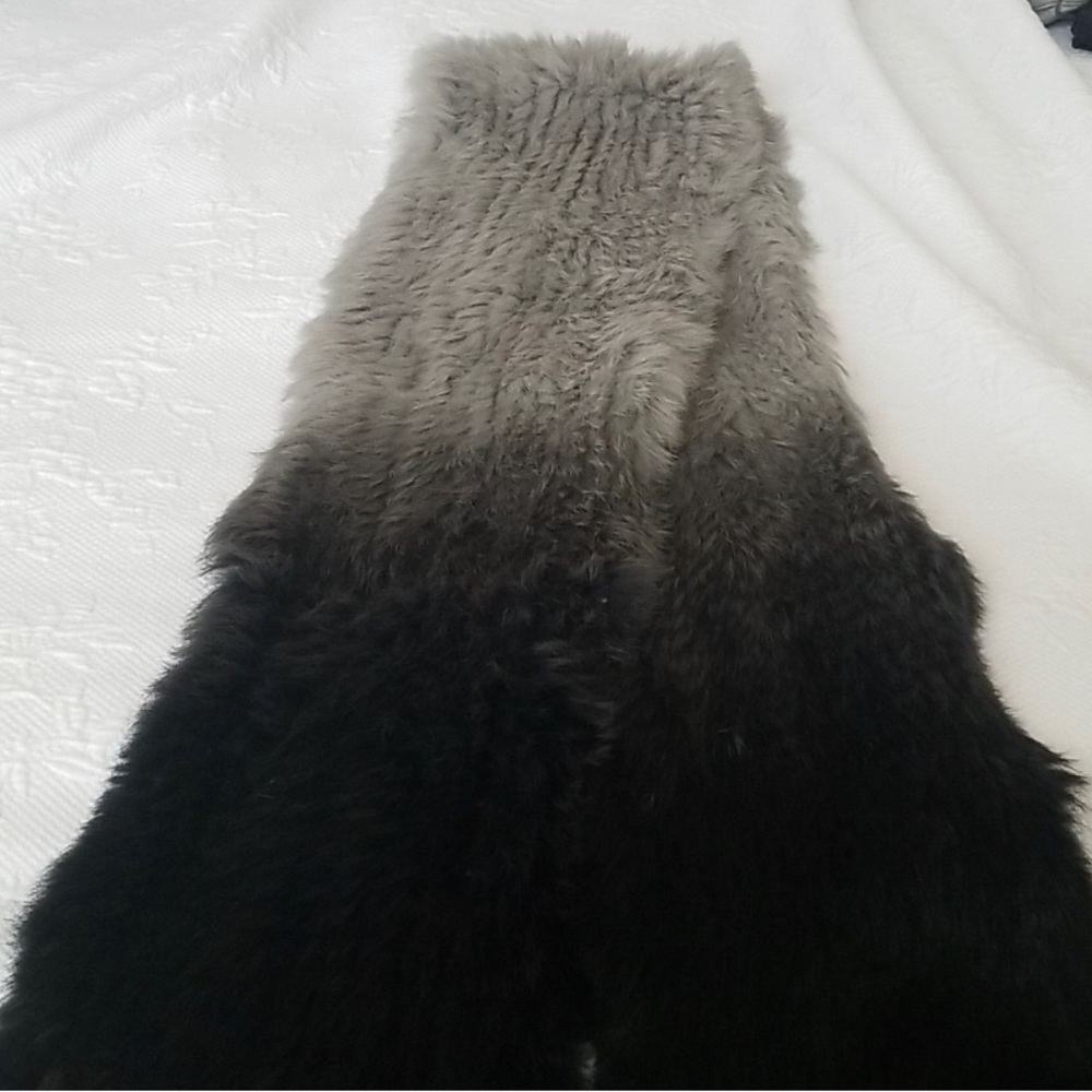 Real rabbit fur scarf
